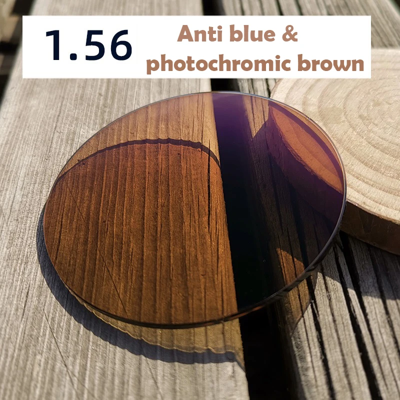 

1.56 Anti Blue Light Photochromic Brown Lenses 1.61 1.67 Transition Browning Glasses Lens Change to Brown Anti Reflection