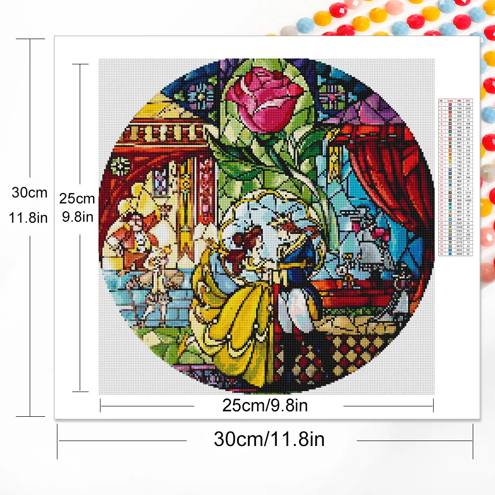 Disney Full Square Diamond Embroidery Cinderella Cross Stitch Diamond Painting Mulan Rhinestones Picture Mosaic Handicraft