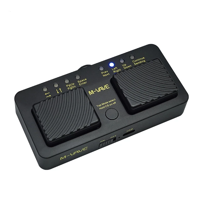 Bluetooth Wireless Page Turner Rechargeable Foot Controller Electric Guitar Effect Pedal For Fingerstyle Practice Live Performan
