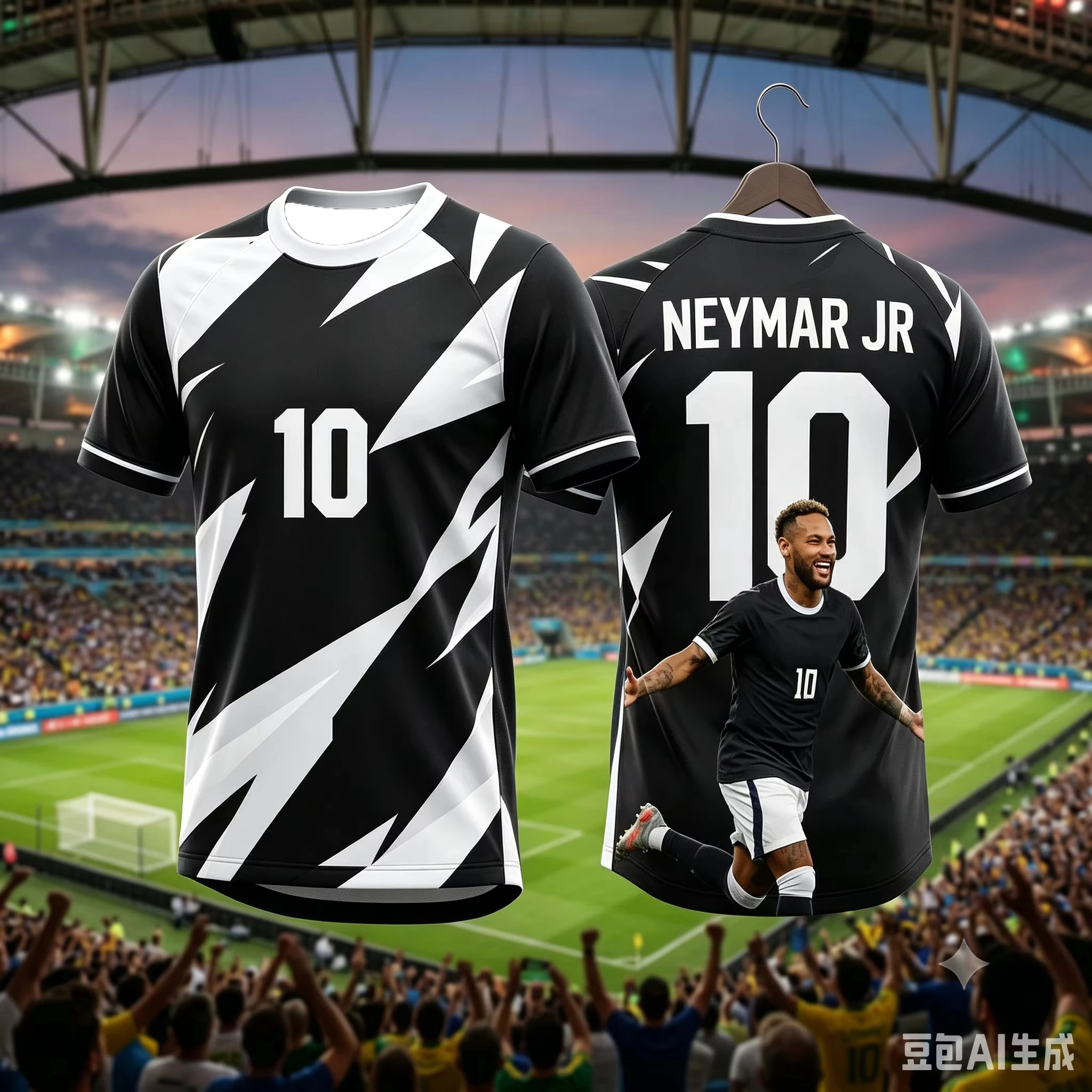 Brasilianisches Kinder-Fußball-T-Shirt - Neymars Nummer. 10 verschiedene, atmungsaktive, schnelltrocknende Trainings-T-Shirts, exklusiv für Fans – Detail 6