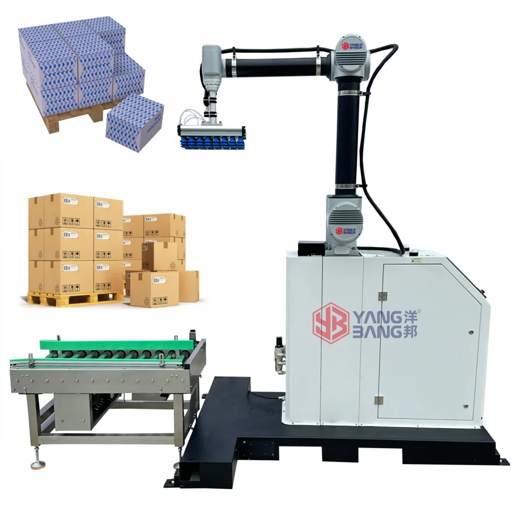 

YB-MD25M Robot Palletizer Arm Gripper Bottle Bag Carton Box Palletizer Stacking Robotic Palletizer Machine for Production Line