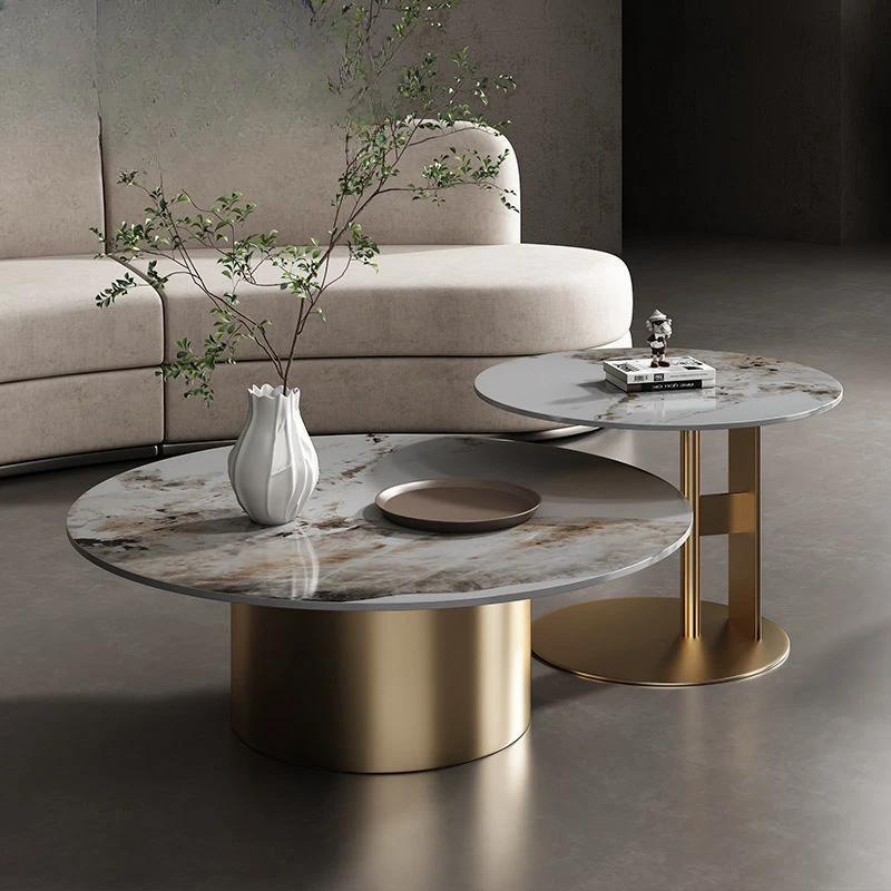 Unique Luxury Hotel Round Coffee Side Table Modern Dining Tables Tea Center Sofa Corner Mesa Lateral Para Sala Home Furniture