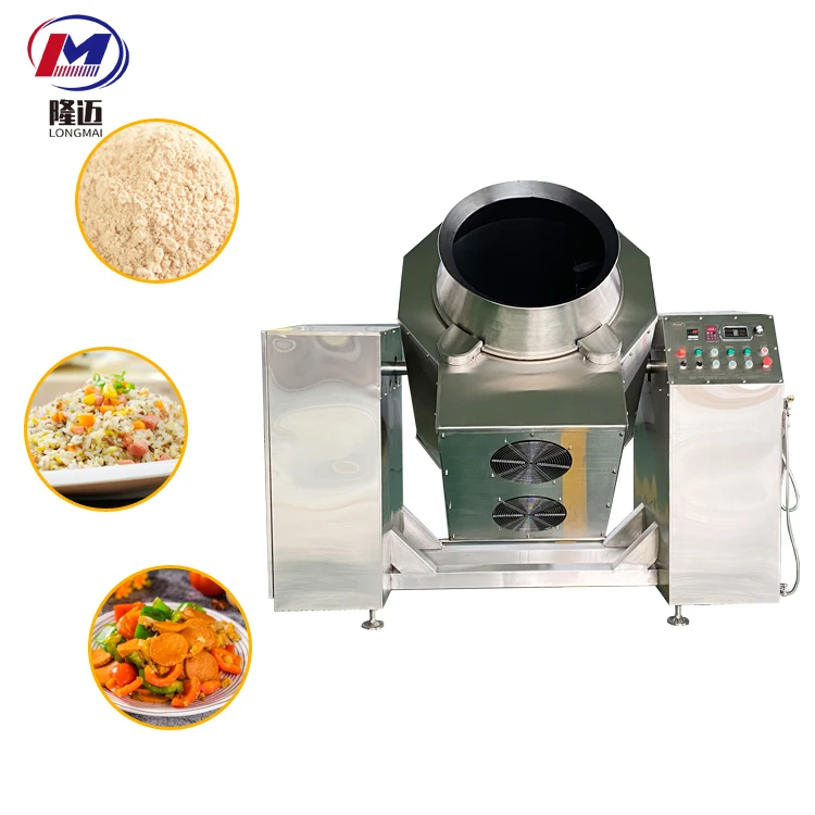 2021 New Design Drum Rotary Electric Induction Cooking Mixer Machine Industrial Cooking Kettle Vegetable Cooking Pot with Mixer