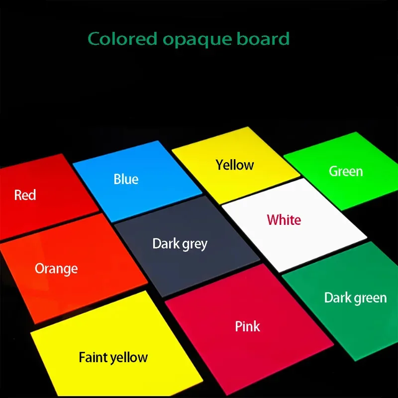 

3mm Colored Opaque Acrylic Sheet for Laser Cutting DIY Handmade Craft Plastic Board