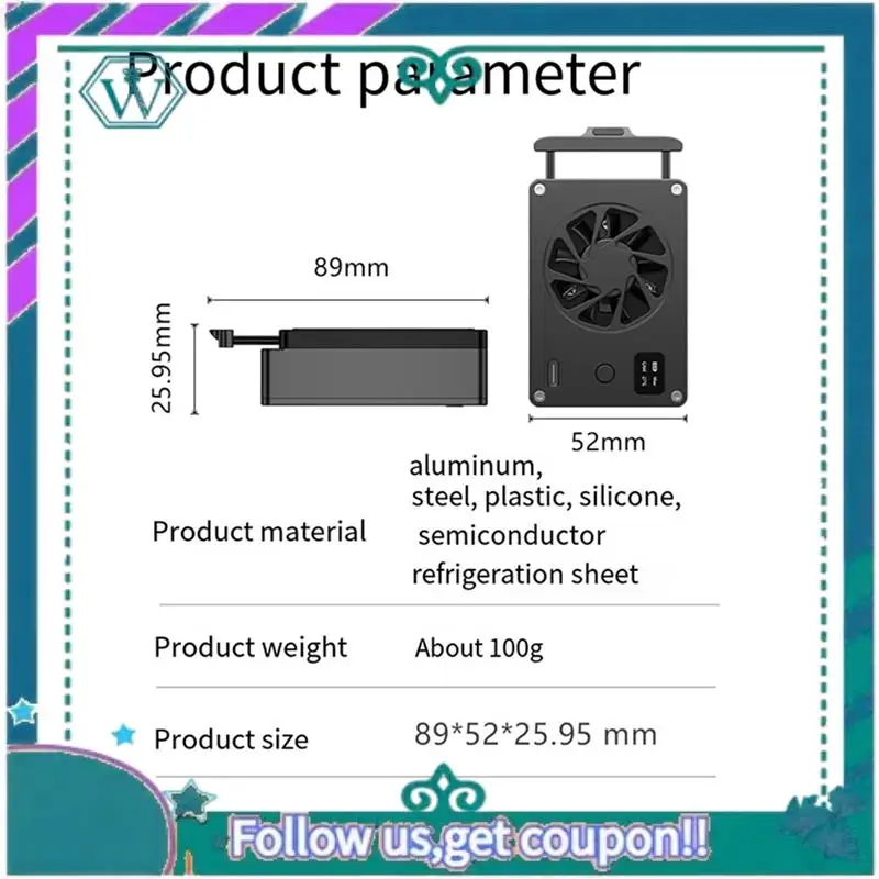 A75Q-Kamera Live-Broadcast-Kühler Micro-Single SLR Intelligente Halbleiterkühlung Kühlung Ultra-leise Lüfterkühlung
