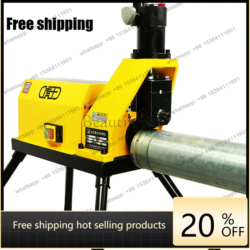 Factory Direct Sales Custom Fire Pipe Grooving Machine Stainless Steel Aluminum Pipe Electric Hydraulic