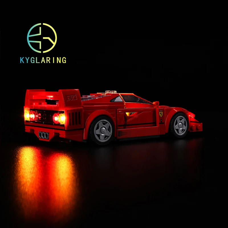 Kyglaring Light Kit For 76934 Ferrarises F40 Supercar Building Blocks LED Kit Toys (NOT Include the Model)