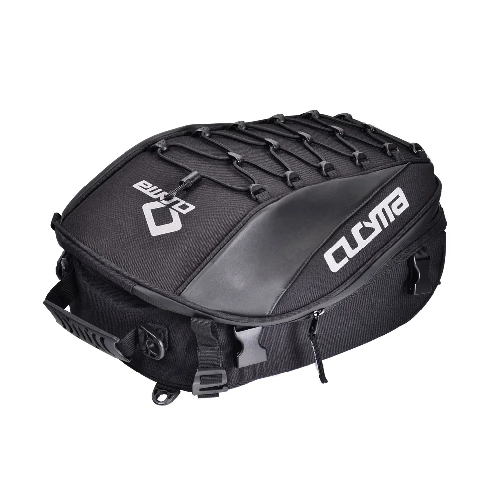 

CUCYMA CB-20808 Мотоциклетная хвостовая сумка большой емкости, расширяемая прочная сумка для хранения шлема с дождевиком и функцией рюкзака