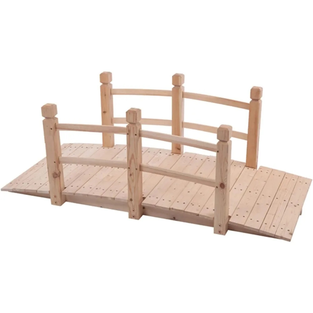 

Arch Small Wooden Bridge Courtyard Outdoor Wooden Landscape Bridge Wooden Bridge Wood Carving