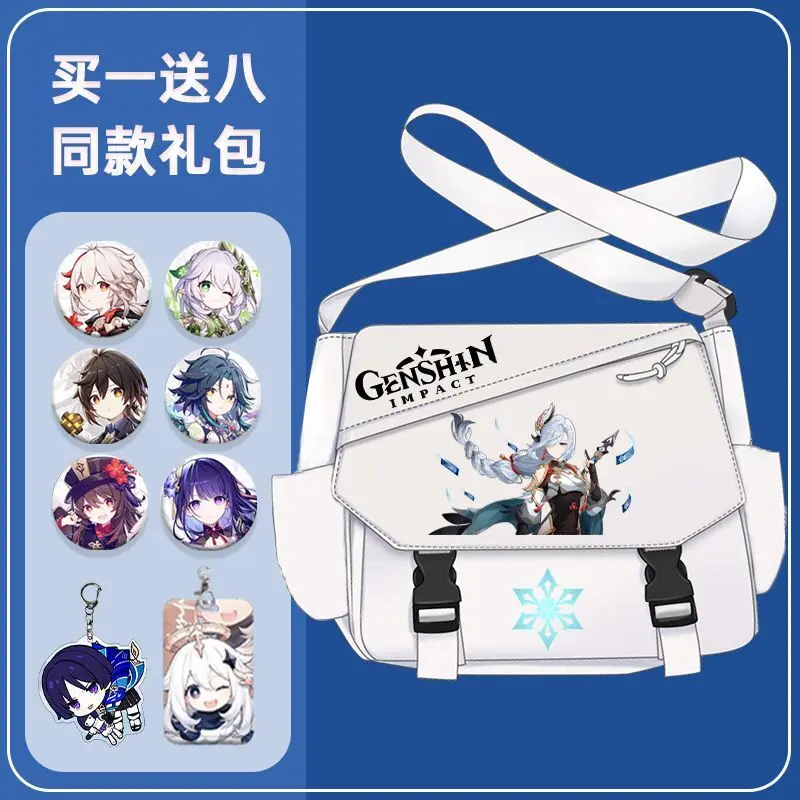 Merchandise Single Shoulder Backpack Stray Wanderer Junior High Student Large Capacity Crossbody School Bag Genshin Impact Game