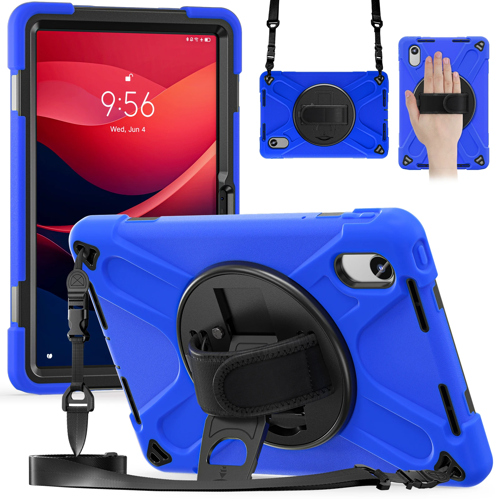 

Rugged Stand Case Universal For Lenovo Xiaoxin Pad 11 2025 2024 Tab M11 K11 TB-335FC 330FU 330XU 331FC 360 Rotating Armor Cover