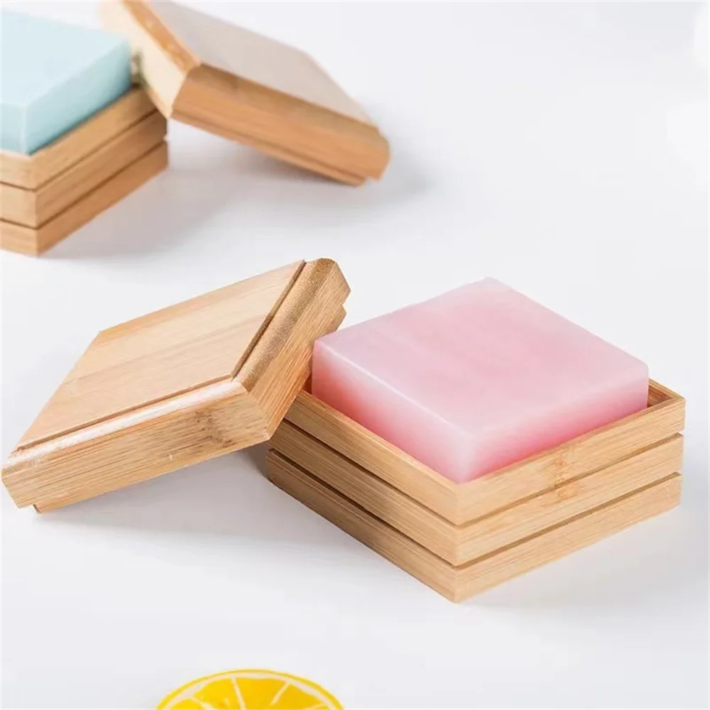 Bamboo Soap Box Convenient Lightweight Tray Holder Storage Rack Container Handcraft Bathtub Soap Dish Home