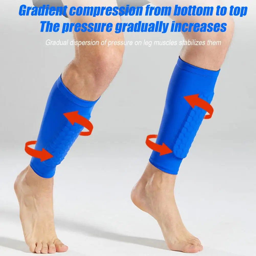 Gaines élastiques pour mollets pour adultes, Protection contre les chocs, protège-tibia de Football avec coussinets en nid d'abeille pour Football, Rugby, Tennis pour ultime