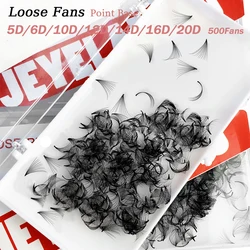 5D 6D 10D 20D Loose Fans Eyelash Extensions Pointy Base Premade Volume Fans Matte Black Russian Volume Professional Lash Makeup