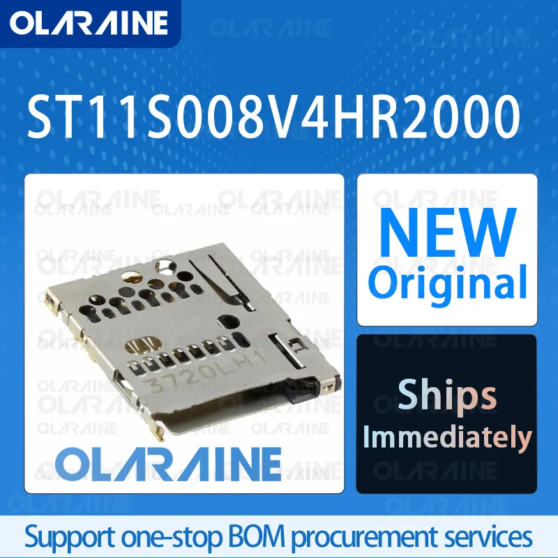 

20/50/100Pcs ST11S008V4HR2000 100% brand new and original IC chip Memory card connector 8 Contact 500 mA