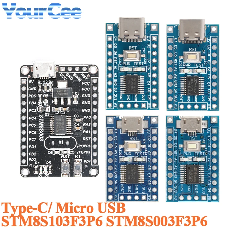 5pcs/1pc STM8S103F3P6 Mini System Development Board Module STM8S003F3P6 STM8S Single Chip Minimum Core System STM8S105K4T6