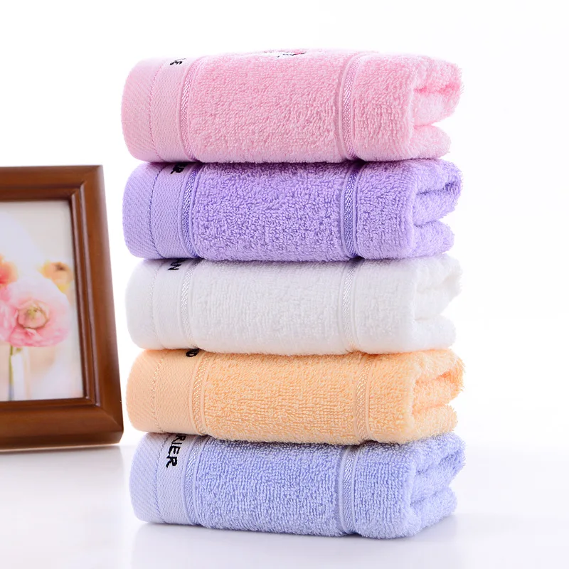 2PCS 50x25cm Cartoon Cute Baby Towel Washed Face Towels All Cotton Water Absorption Towels Soft Children Bathing Hand Towel