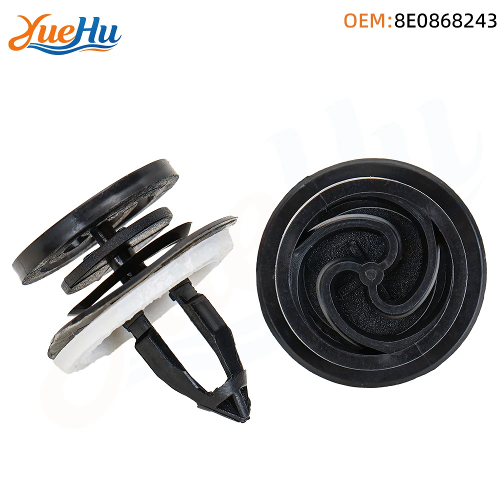 YUEHU 25PCS Interior Door Trim Panel Clips with Sealer Compatible with Volkswagen 8E0-868-243 Audi A4 S4 Cabriolet Quattro 4