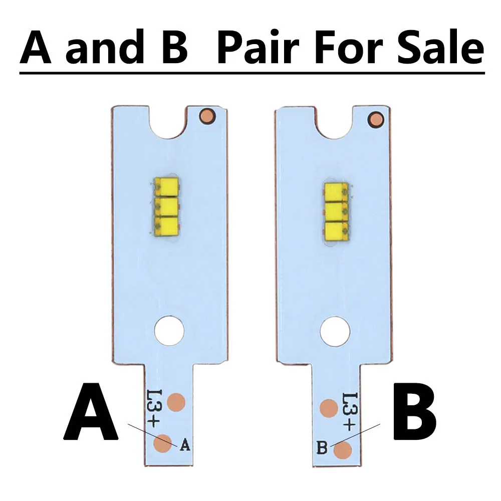 A Set of A and B Cold White 6500K Car Headlight Chip H7 H8 H11 9005 9006 880 9012 25W 2500mA ZES LED Beads For X3 Auto Headlamp