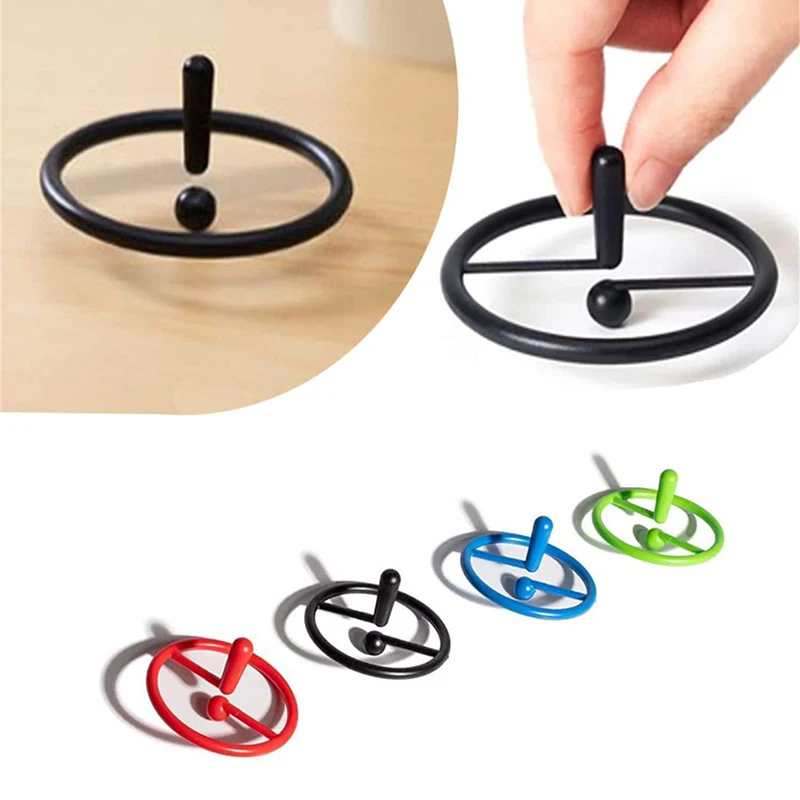 1PC Exclamation Mark Fidget Spinning Gyro Spinner Creative Finger Toy Novelty Suspension Tops Toy Full Body Decompression