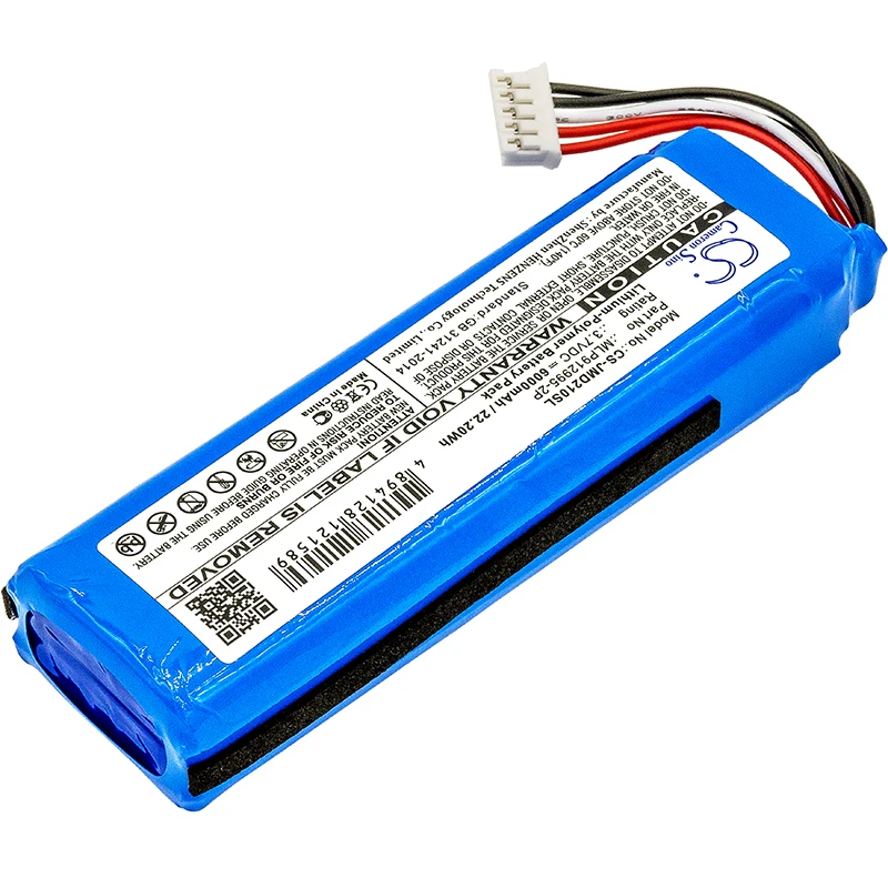 Cameron Sino 6000mAh Battery For JBL Charge 2+ Charge 2 Plus GSP1029102 MLP912995-2P