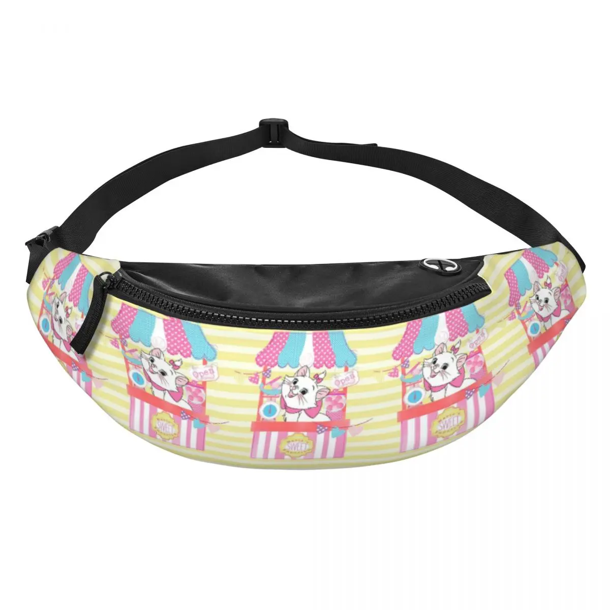 

Custom Casual M-Marie Cat Cartoon Fanny Pack for Traveling Men Women Crossbody Waist Bag Phone Money Pouch