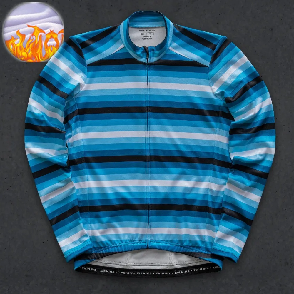 

Men's Thermal Fleece Warm Cycling Jersey 2023 Winter Long Sleeve Cycling Clothing MTB Bike Uniform Maillot Ropa Ciclismo