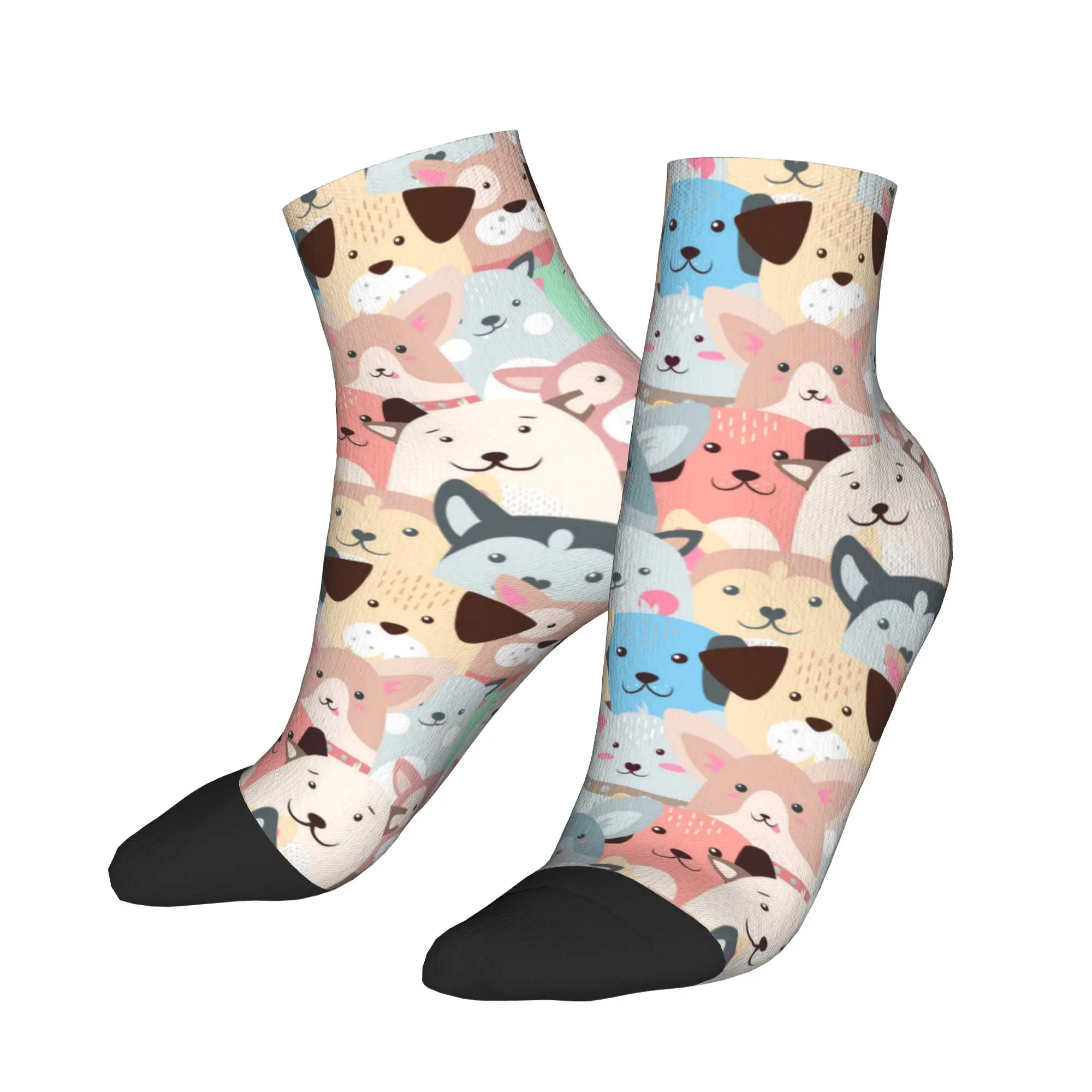 

Animals Dog Cute Funny Print Ankle Socks Printed Kawaii Casual Socks Summer Non-Slip Climbing Breathable Sock For Adults Men