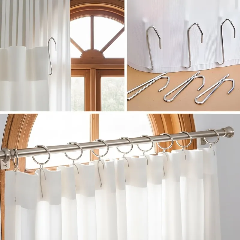 3 pcs Single Prong Curtain Clips, Easy Simple Operation for Bathroom Fabric Hanging, Multipurpose, Versatile