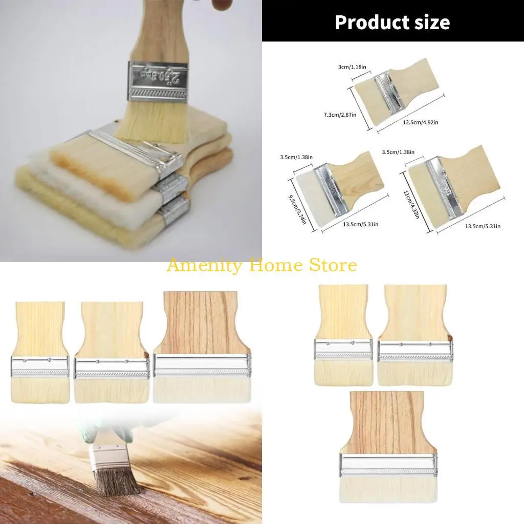 F26C Upgrades Flat Paint Brush Set multifunction Paint Brushes set for Smooth Application