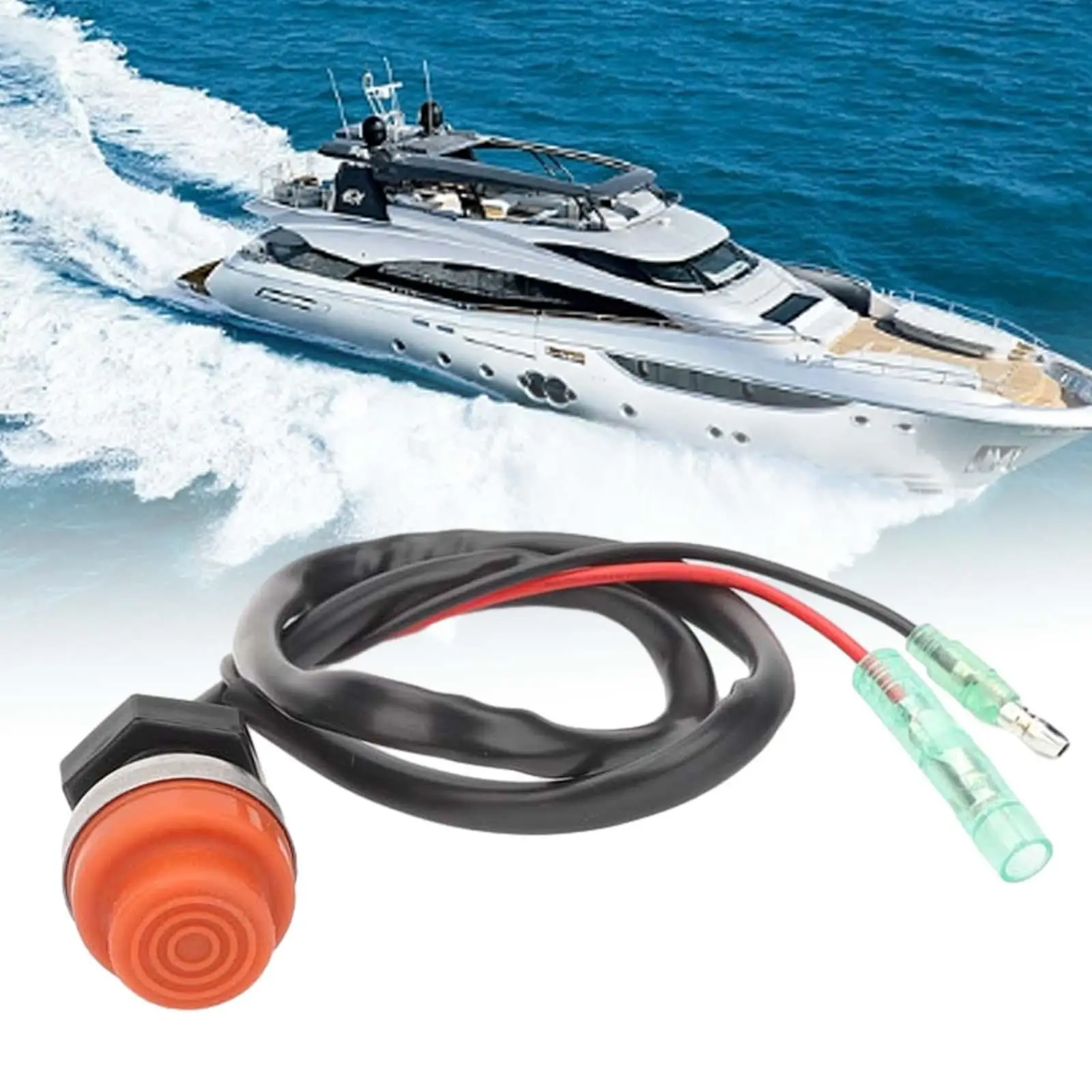 Durable Plastic Push Button Start Stop Switch for Yacht Outboard Engine Boat Kill Switch Emergency