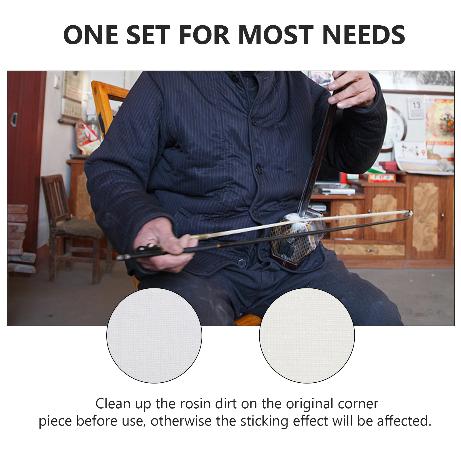 

6pcs Durable Erhu Angle Protectors Cotton Pads For Protection Anti-Wear Films Instrument Accessories