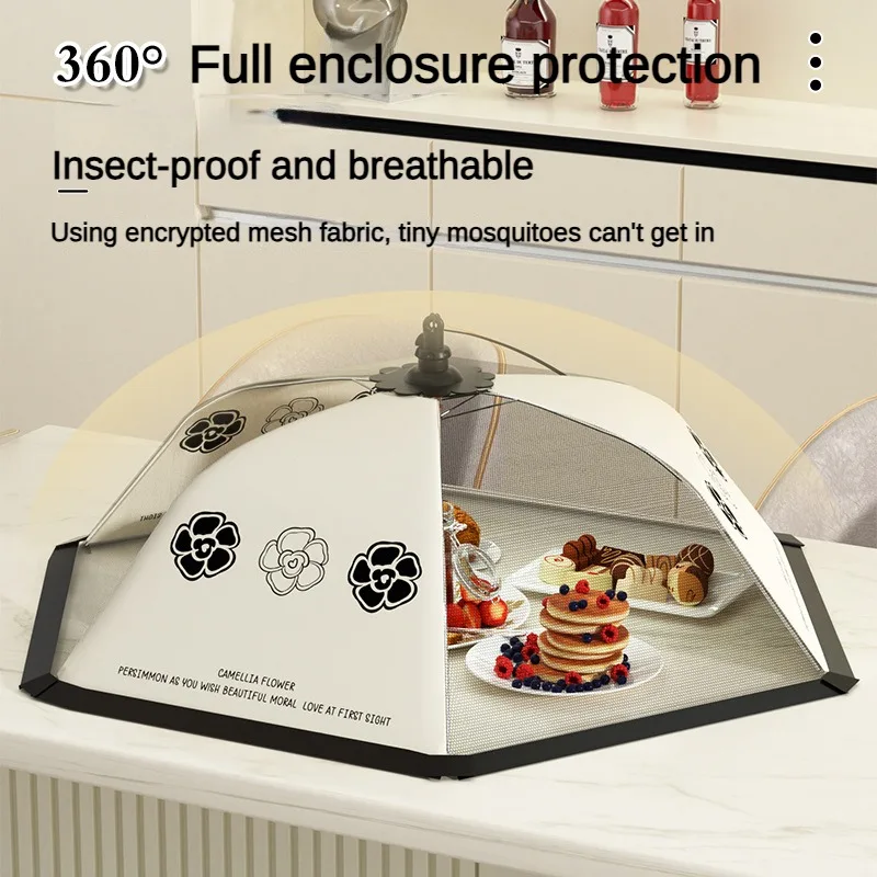 Food Cover Kitchen Accessories Collapsible Dustproof Cover Breathable Anti-mosquito Kitchen Essentials Dining Table Special Tool