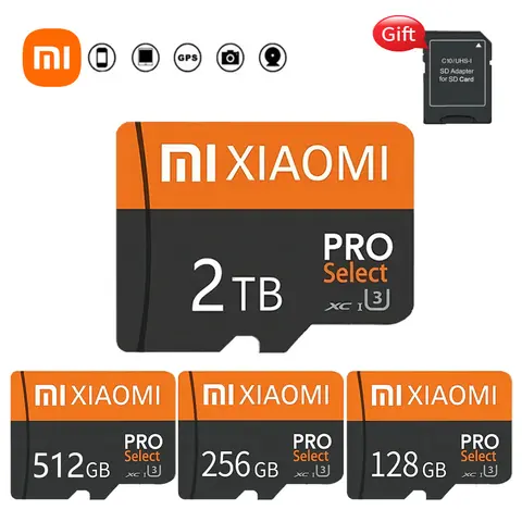 샤오미 고속 SD 메모리 카드 1TB 2TB 게임 카드 마이크로 TF 카드 128GB 256GB 512GB SD 카드 미지아 카메라 감시 장치용