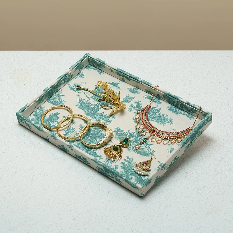Retro Jewelry Display Tray Necklace Rings Organizer Pallet Jewelers Trinket Showcase Tray Jewellery Counter Displays Pallet