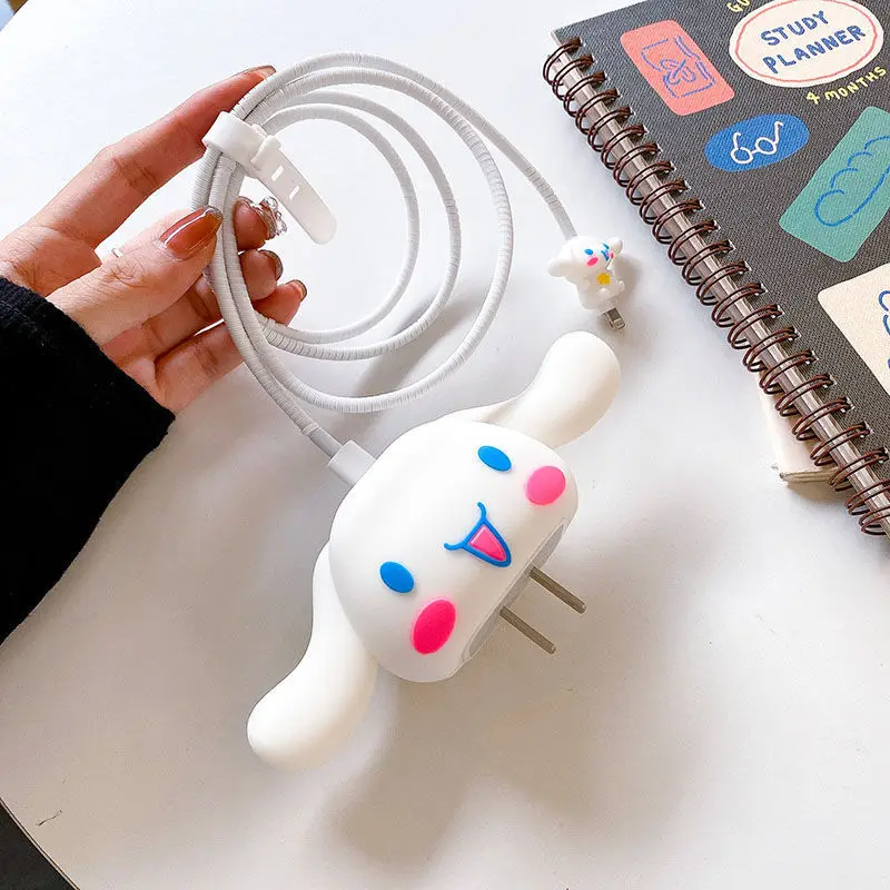 Sanrio Cable Protector Data Cartoon for Iphone 18/20W Charger Anime Kuromi My Melody Cable Protector Anti Leakage Bending Kawaii