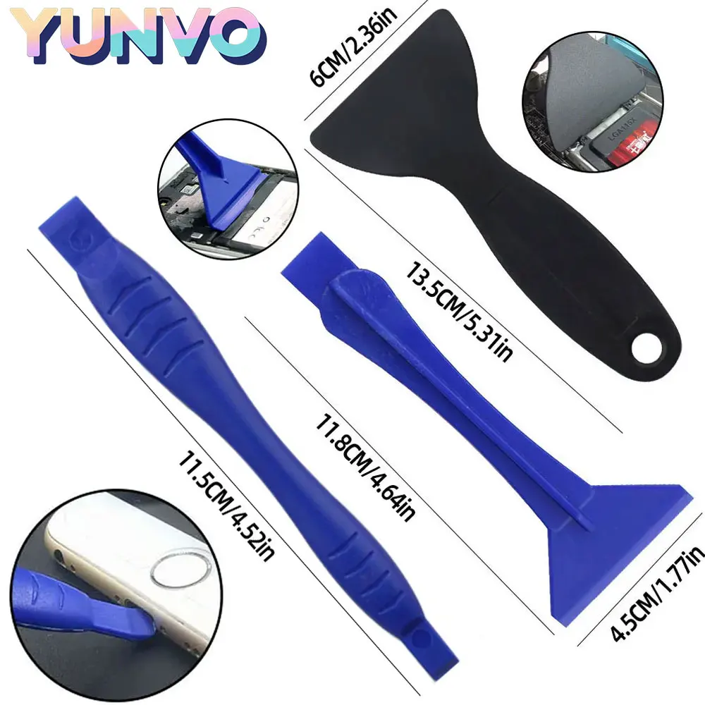 34Pcs Mobile Phone Repair Tools Plastic Pry Bar Blade Opening Screwdriver for Screen iPhone Laptop Computer Disassemble Hand Kit