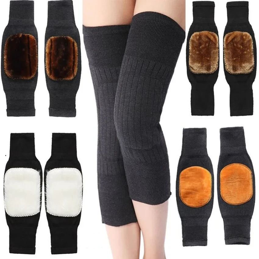 Cashmere Winter Knee Brace Thermal Leg Knee Warmer Sleeve for Women Men Wool KneePad Support for Joint Pain Tendonitis Arthritis