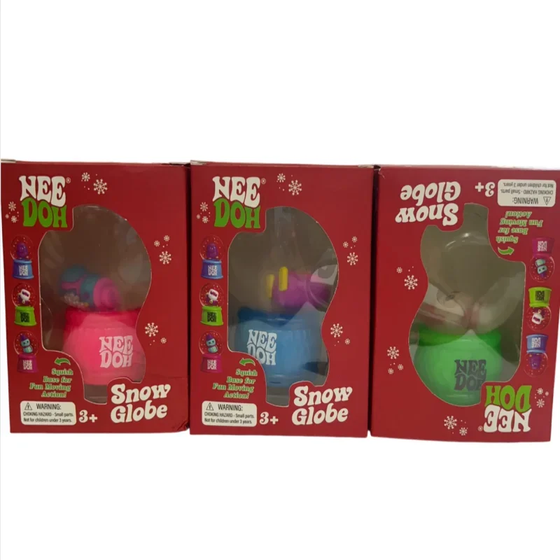 Christmas Theme Mini Snow Globe Toy Set Collectible Small Figures Colorful Base Kids Gift Holiday Party Decoration