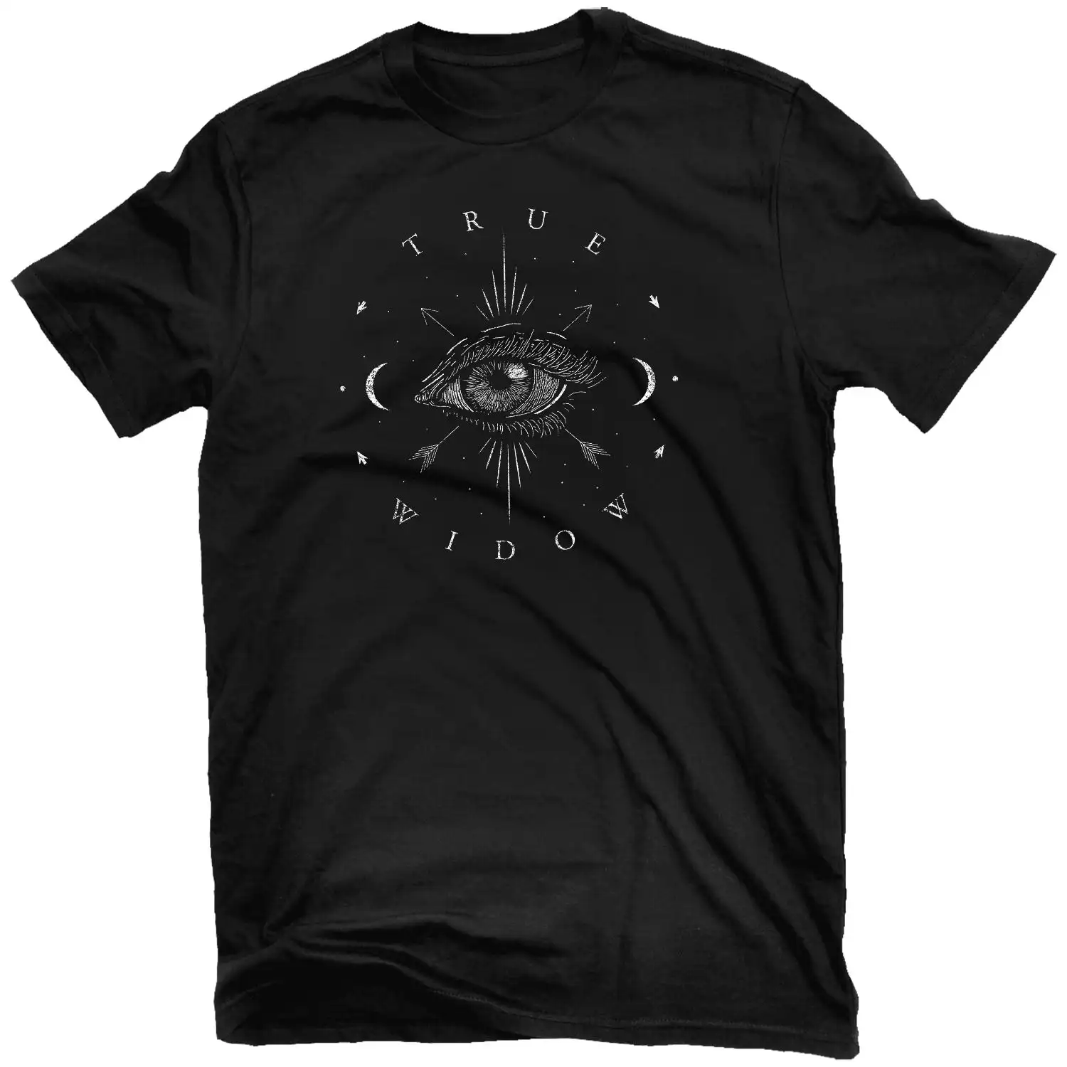 True Widow AVVOLGERE Band Graphic Tee 100% Cotton Round Neck Casual Unisex T-shirt Summer Top