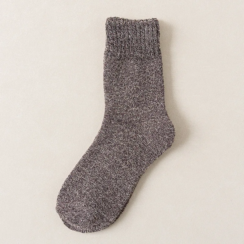 5 Pairs Solid Color Pattern Men Boys Girls Mid-Calf Cotton Socks for Men Set Winter Thermal Socks Gift for Man Fluffy Socks 2026 view 6