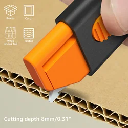 SAFEX T127 Ceramic Safety Cutter Small Retractable Box Cutter Package Opener Cutter Box Opener Tool for Carton & Thin Corrugate