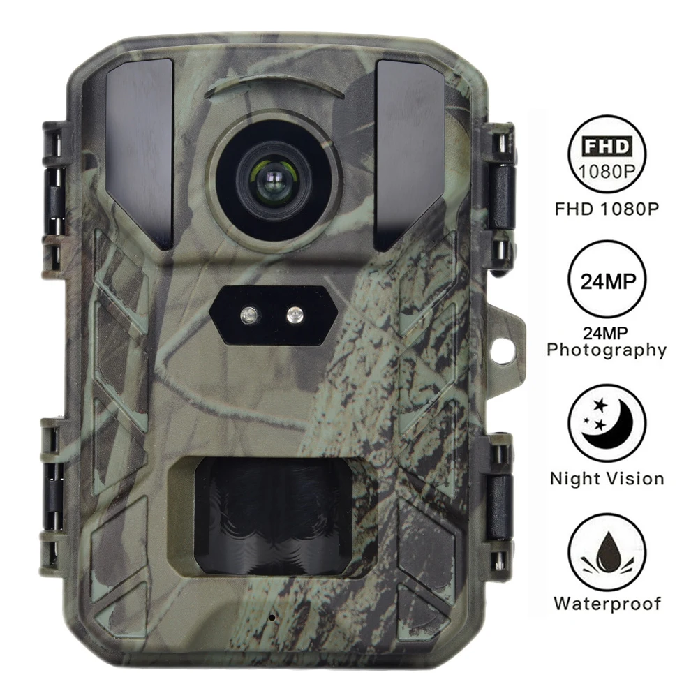 MiNi800 24MP 1296P Wildlife Cameras Surveillance Monoculars Night Vision Outdoor Hunting Trail Camera for Hunting Photo Traps