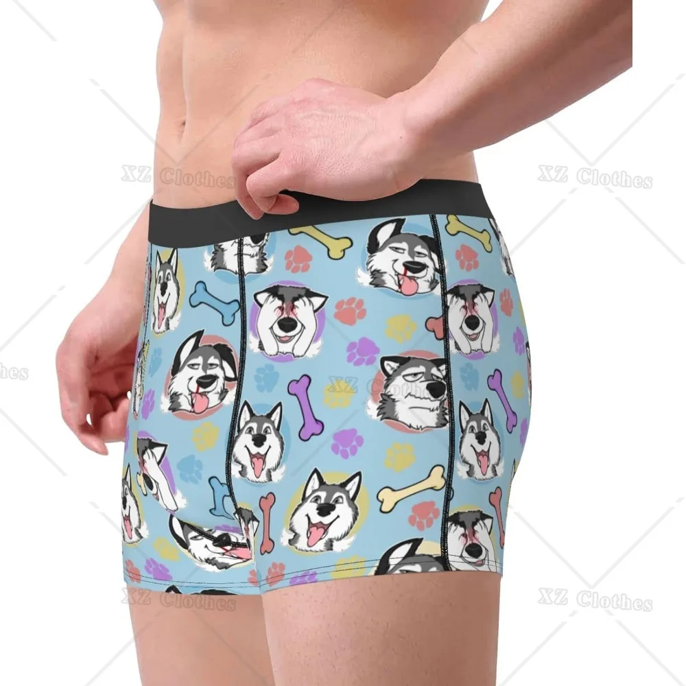 Cute Animals Dog Frog Men\'s Funny Underwear Boxer Briefs Slight Elasticity Male Shorts, Novelty Stylish Gift for Men Boys