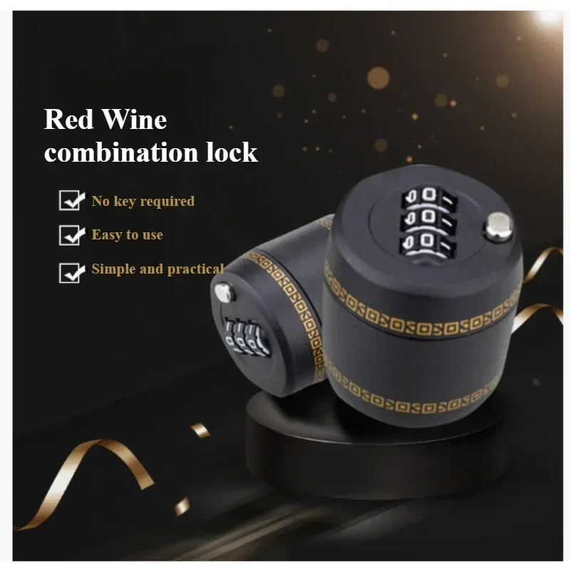 Combination Lock For Wine Liquor Bottle Wine Bottle Top Stopper Bottle Password Code Lock For Bottle Between 26mm To 28mm