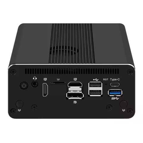 "10Gbe Fiber Mini PC with Core i5-1240P 64GB DDR5 2TB NVMe SSD 4x2.5Gbe Linux Firewall US Plug for Home Lab"