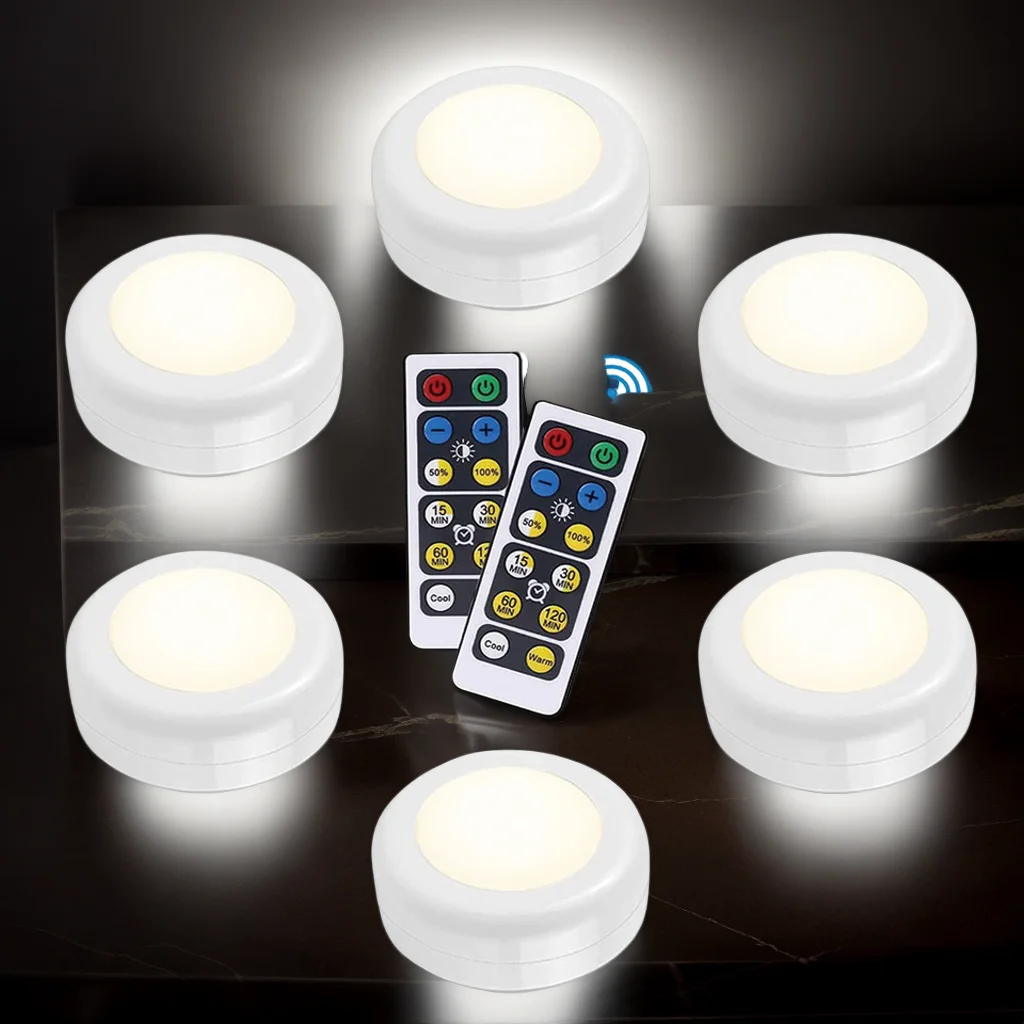 

Беспроводные светодиодные светильники на батарейках с пультом дистанционного управления, регулируемой яркостью, для шкафов, гардеробов, лестниц, коридоров, ночники