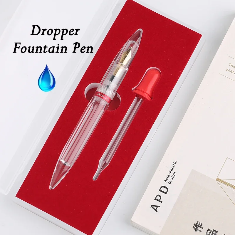 Majohn M2 Dropper Fountain Pen Fully Transparent Large-Capacity Ink Storing Iridium Point 0.38/0.5mm Writing Gift Set