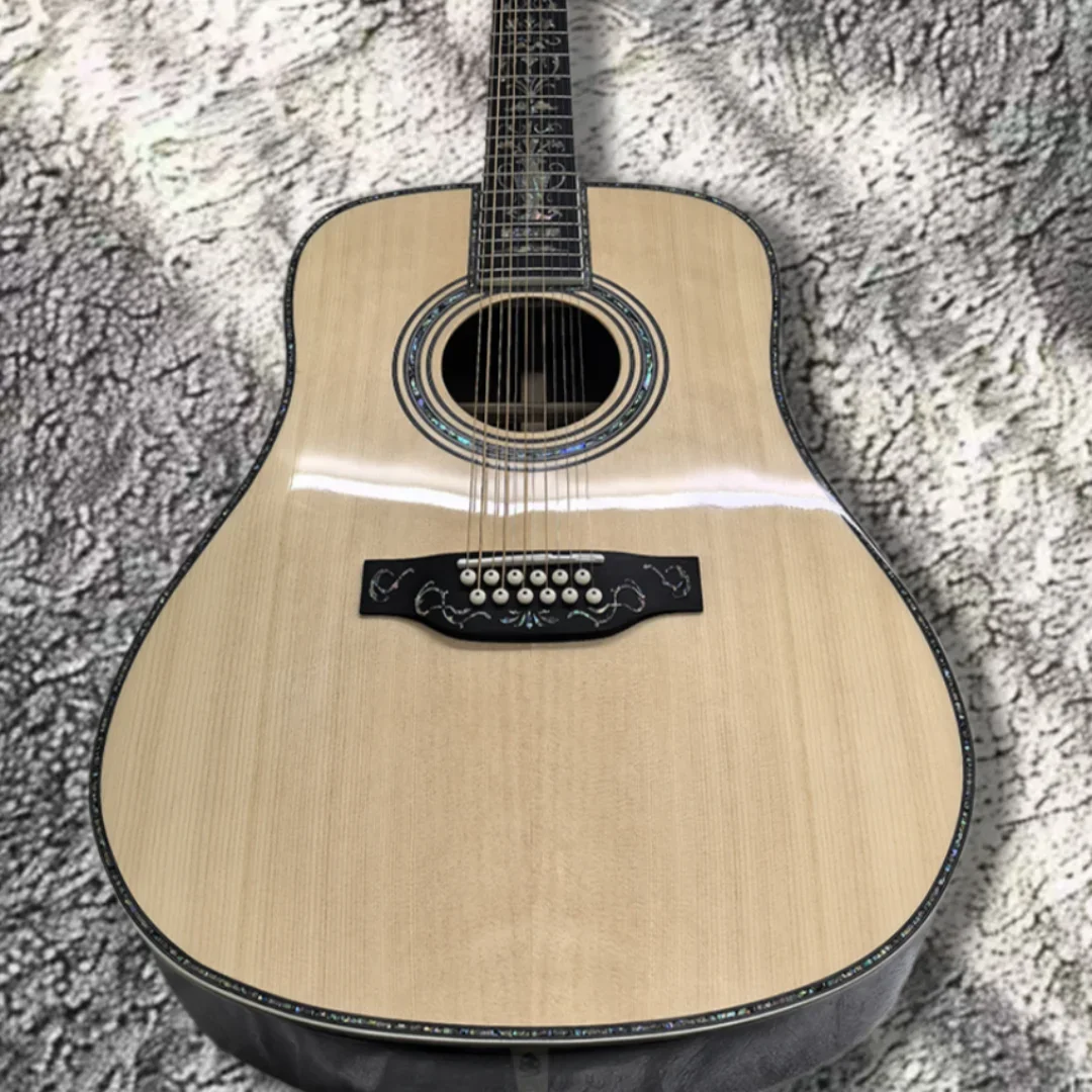 

Акустическая гитара Folk D45 с 21 ладом, 12 струнами, грифом из эбенового дерева, корпусом из акации, яркого натурального цвета дерева. Бесплатная доставка.