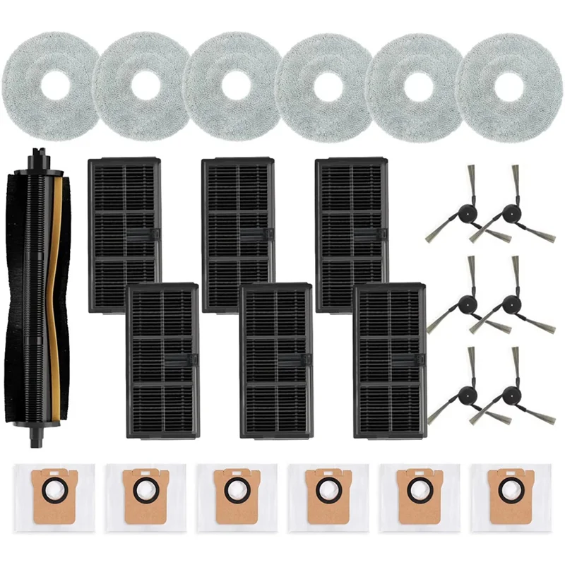 

【SHOP JOURNEY】Запасные аксессуары для пылесосов Xiaomi Mijia Omni M40/D110CN: основная роликовая щетка Tricut, боковая щетка, HEPA-фильтр, насадка для влажной уборки